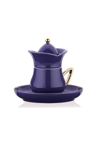 Korkmaz Lalezar Collection 2li Lila Kahve Fincan Takımı