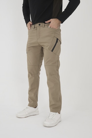 Camp Scoutland Camp594 Outdoor Softshell Su Ve Rüzgara Dayanıklı içi Polarlı Kışlık Erkek Bej Taktik Pantolon Bej