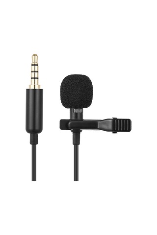 Springsun Mikrofon Andoer Ey-510a Mini Taşınabilir Klipsli Yaka Yaka Kondansatör Mikrofonu Kablolu Mikrofon