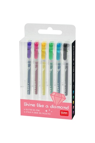 Legami Shine Like A Diamond 6lı Parlak Mini Jel Kalem Seti K08615