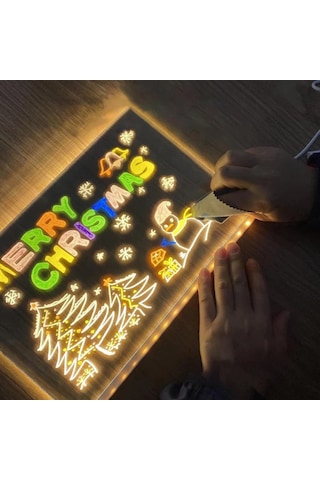 River World 20 Cm X 30 Cm Ebatında Büyük Boy Çizim Ve Yazı Tahtası Led Aydınlatmalı Diğer