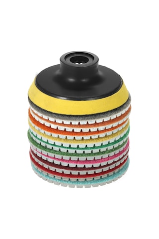 10 Adet 3 İnç Elmas Esnek Islak Parlatma Pedleri Taşlama E3187-2