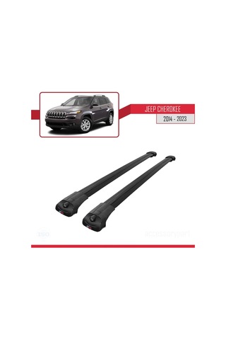 Jeep Cherokee Kl 2014-2023 Arası İle Uyumlu Ace-1 Ara Atkı Tavan Barı Siyah