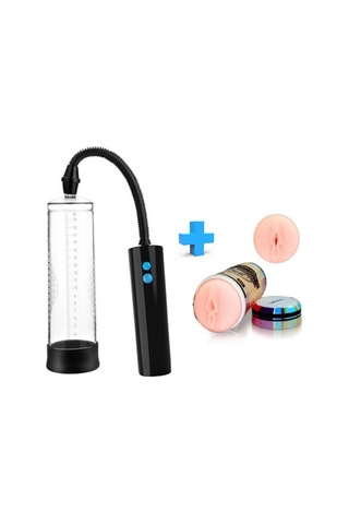 Truva Shop Passion Pump Man Otomatik Şarjlı Penis Pompası + Aerospacea Suni Vajina