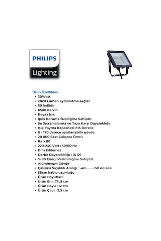 Philips Bvp150 30w Led Projektör 6500k Beyaz