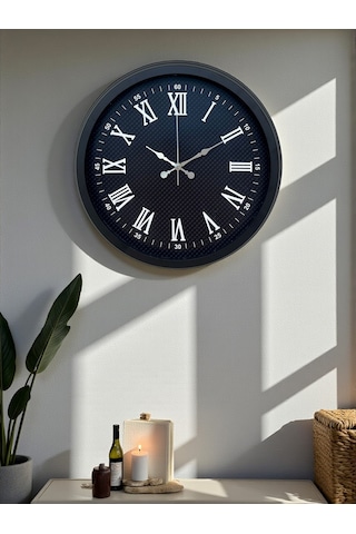 Luxury Black 40 Cm Metal Duvar Saati Diğer