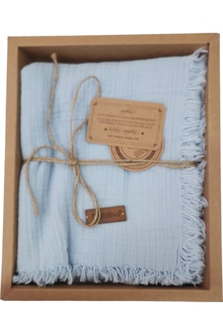 Babydoll Battaniye Bebese İki Kat Mavi-11158 Mavi