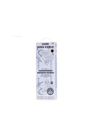 Remax Rc-c036 1.2m 30w Tip-c Tip-c Şeffaf Örgülü Hızlı Şarj Kablosu Beyaz