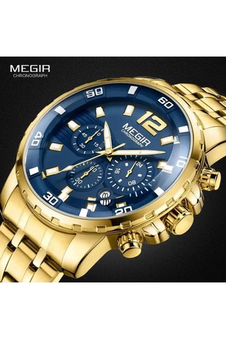 Megır 2068 Tüm Fonksiyonları Aktif Erkek Kol Saati Sarı