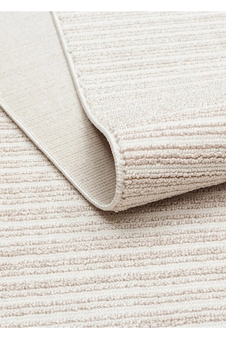 Eko Halı Mono Loop 03 Cream Beige Sisal Görünümlü Bukleli Kaymaz Tabanlı Yıkanabilir Halı Krem