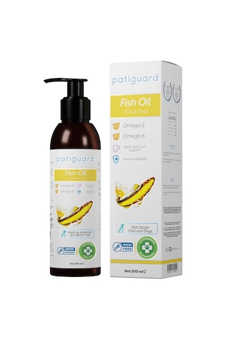 Patiguard Kedi Köpek İçin Omega 3 & 6 İçerikli Fish Oil 200 ML