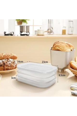 Didadodo 2000 Ml Şeffaf Sucuk Saklama Kabı, Kapaklı Ve Hava Geçirmez Matematiksel Kapak Şeffaf