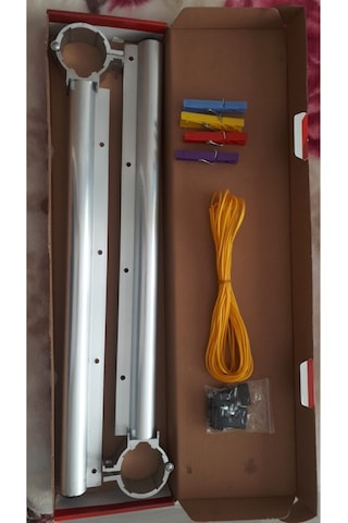 Alüminyum Balkon Çamaşır Askılığı Çamaşır Kurutmalık Takılabilir Küpeşte Kurutma Gri