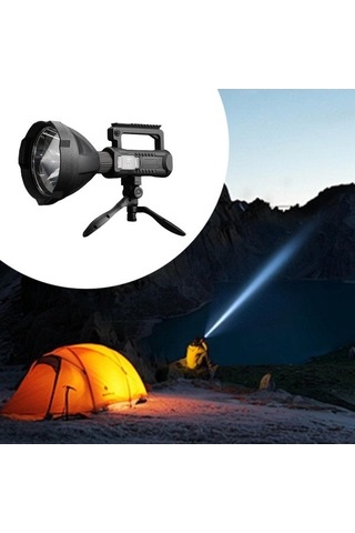 Ulzyvf Yeni Model Createtech Taşınabilir Suntek Siyah Feneri El Çalışma 11,4cmx11,4cmx26,9cm Kw Siyah Siyah