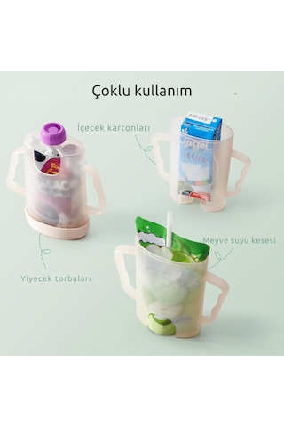 Momcozy Alıştırma Bardağı, Bebek Gıda Poşetleri Ve Içecek Kutuları Için Pembe