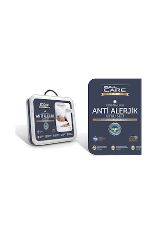 Anti-Alerjik %100 Pamuklu Anti-Bakteriyel Çift Kişilik Uyku Seti Standart-Çift Kişilik Beyaz