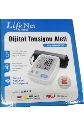 Life Net Medikal Türkçe Konuşan Üst Koldan Dijital Tansiyon Aleti WBP114