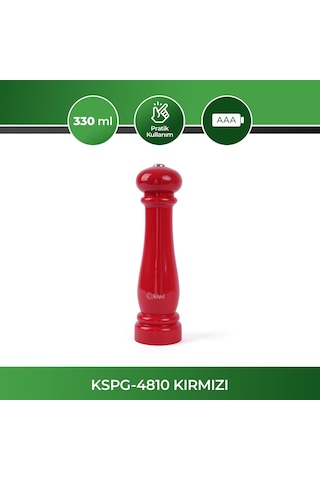 Kiwi Kspg-4810 Otomatik Tuz& Baharat Değirmeni Kırmızı Diğer