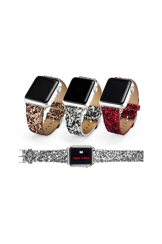 Ally Apple Uyumlu Watch 7 45 MM 6-5-4 44 MM Kordon Kayış Deri Sim Işlemel