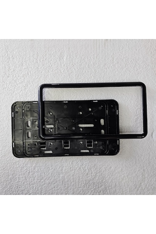 Kare Plakalık Otomobil Uyumlu Parlak Siyah Plastik 32x17cm