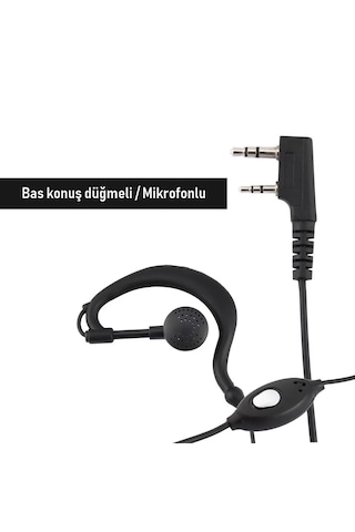 Mbl PMR Bas Konuş Mikrofonlu Telsiz Kulaklık 2 Pin 3.5 MM 2.5 MM
