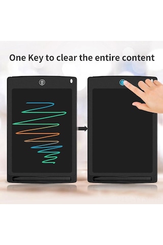 Geeksen 8.5 İnç Kırmızı Tek Renkli Lcd Dijital Tahta - Çocuklar İçin Çizim, Not Alma Ve Hediye Malzemesi Çok Renkli