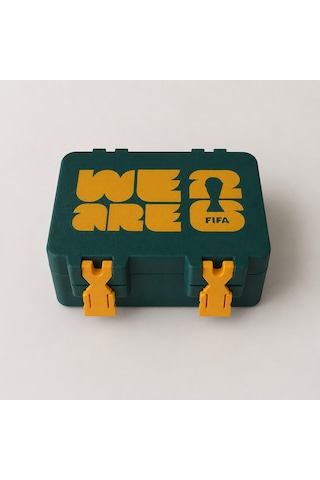 Fıfa Temalı Sticker Saklama Kutusu 12x8x4,5 Cm 3d Baskı Dekoratif Organizer Kutu