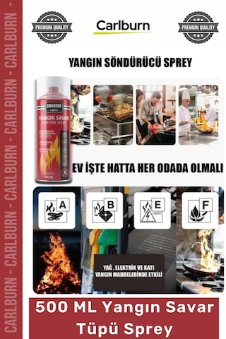 Yangıntüpü 500ml Stop Fire Araç Ev Ofis Tipi Taşınabilir Güvenli Söndürücü Yangın Savar Tüpü Sprey