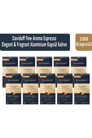 Davidoff Fine Aroma Espresso Elegant & Fragrant Kapsül Kahve 10 x 10'lu