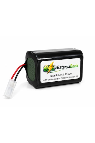 Bataryabank Fakir Robert II RS 720 Uyumlu Şarj Edilebilir Süpürge Pili 14.4v 2600mah Li-ion Batarya