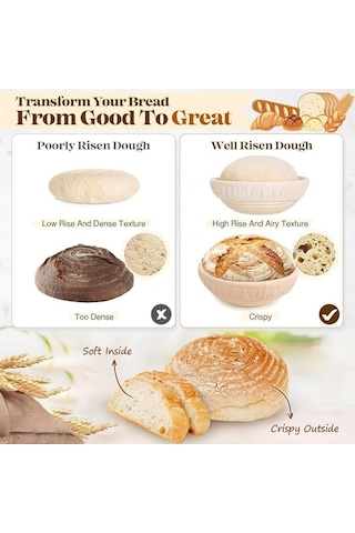 Maoyaya Hamur Mayası, Ekmek Pişirme Malzemeleri, Maya Sepeti, Prova Sepeti, Ekmek Yapım Kiti, Fırıncı Hediye Anne Kadın ham