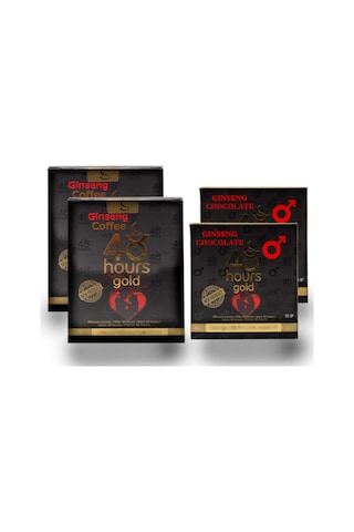 2 Adet 48 Hours Gold Ginseng Çikolata Ginseng Kahve Set