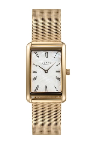 Obaku Denmark V311lxgwmg Quartz Hasır Kordon Altın Rengi 24 Mm Kadın Kol Saati Altın