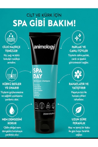 Animology Spa Day Skin & Coat Cildi Ve Kürkü Besleyici Ve Tüy Yapısını Onarıcı Köpek Şampuanı 250 Ml