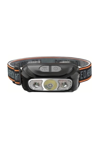Brightnova Siyah Powerful Headlamp Led Sensörlü Güçlü Işık Mini Usb Şarjlı El Feneri Kamp Aydınlatma Altın