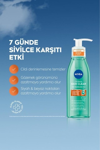 Derma Skin Clear Karşıtı Yüz Temizleme Jeli 150ml Ve Nemlendirici Tonik 200ml, Nisaniamid