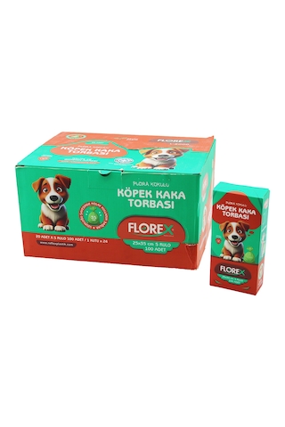 2400 Adet 1 Koli Köpek - Evcil Hayvan Kaka Torbası Pudra Kokulu - 25x35cm 5332