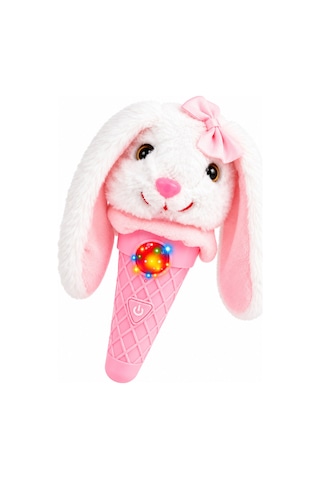 Craftivio Sevimli Hayvanlar Dondurma Şeklinde Oyuncak 19 Cm Sesli Işıklı Müzikli