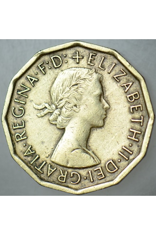 Birleşik Krallık 3 Pence 1962 Kraliçe Iı. Elizabeth 21 Mm İngiltere.