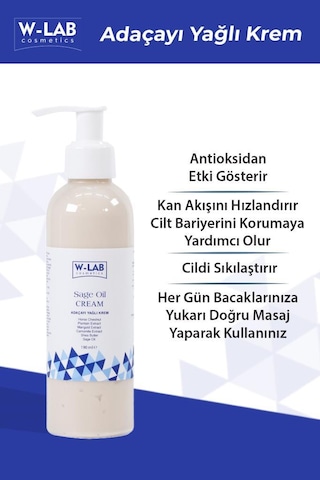 W-Lab Cosmetics Sage Oil Adaçayı Yağlı Krem 190 ML