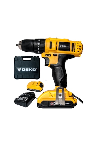 Deko XR 24V 5 Ah Li-ion Çift Akülü Darbeli Vidalama Sarı