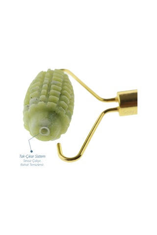 Seay Tırtıklı Yeşim Taşı Face Roller + Yeşim Melek Kanadı Gua Sha