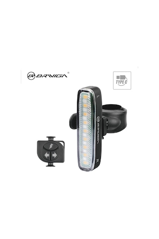 Bike Sky Brıvıga - Lw-beam50 Pro 50 Lümen Kablosuz Kumandalı Dönüş Sinyali Fren Sensörlü, 8 Kırmızı + 9 Sarı Siyah