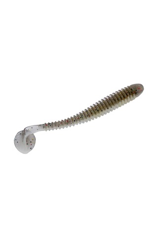 Silikon Kurt Yem - 4,2g 105mm - Turna/levrek Silikonu - 1 Adet - Gri/beyaz - Karides Kokulu