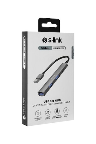 Metal Usb Hub, 2x Usb 2.0, 1x Usb 3.0, 1x Type-c Bağlantı Seçenekleri