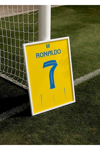 Ronaldo R7 7 Poster Tablo Beyaz Çerçeveli Ronaldo R7 7 Poster Tablo Beyaz Çerçeveli