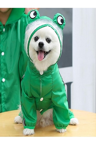 Paticimiss Küçük Orta Büyük Irk Köpekler İçin Kurbağa Gözlü Tulum Yağmurluk