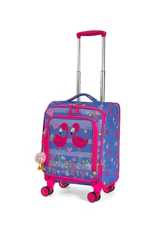 Çocuk Karakterli 4 Tekerlekli Valiz, Eğlenceli Seyahat Arkadaşı - Flamingo Flamingo