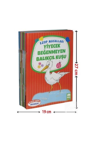 Mercankitap Ezop Masalları Seti 1 Ve 2. Sınıflar Için Düz Yazılı 10 Kitap