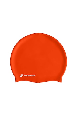 Silicone Swimming Cap - Deniz Ve Havuz Silikon Yüzücü Bonesi Turuncu